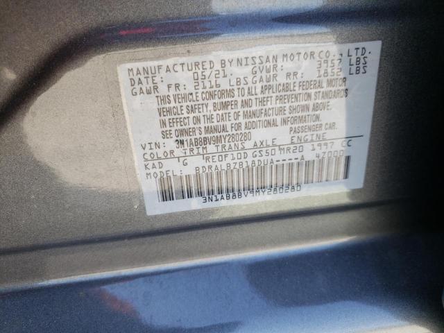 2021 Nissan Sentra S VIN: 3N1AB8BV9MY280280 Lot: 56024114