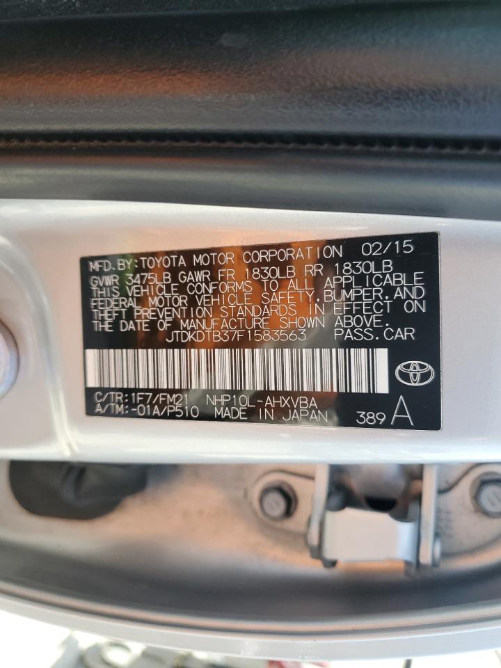 JTDKDTB37F1583563 2015 Toyota Prius C