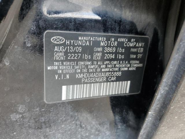 2010 Hyundai Elantra Blue VIN: KMHDU4ADXAU855888 Lot: 55849354