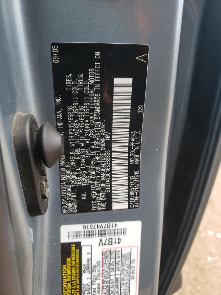 5TDZA23C16S389856 2006 Toyota Sienna Ce