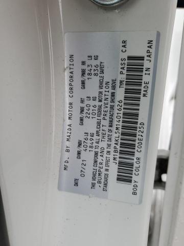 2021 Mazda 3 Select VIN: JM1BPAKL5M1401626 Lot: 54546574