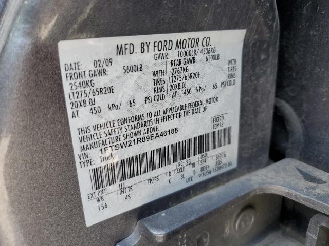 2009 Ford F250 Super Duty VIN: 1FTSW21R89EA46188 Lot: 56326494