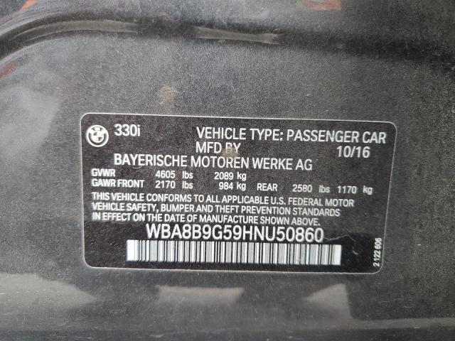 2017 BMW 330 I VIN: WBA8B9G59HNU50860 Lot: 56056054