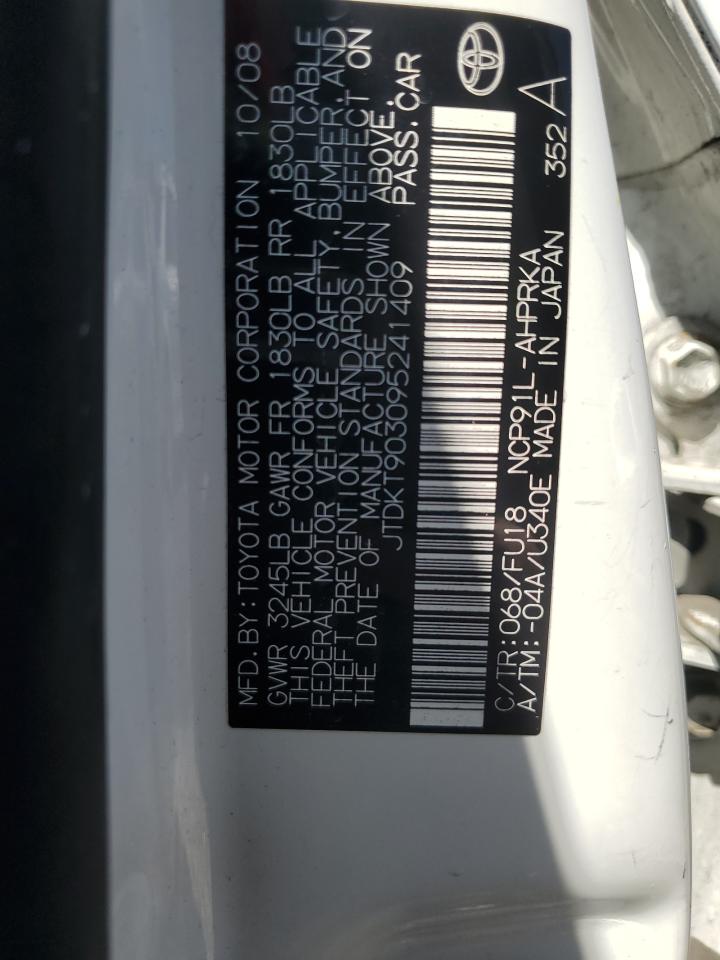 JTDKT903095241409 2009 Toyota Yaris