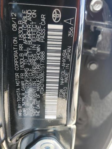 2012 Toyota Prius C VIN: JTDKDTB38C1517888 Lot: 54528764