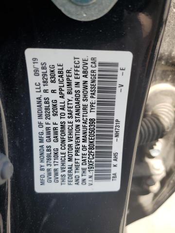 2019 Honda Civic Sport VIN: 19XFC2F80KE050398 Lot: 54957944