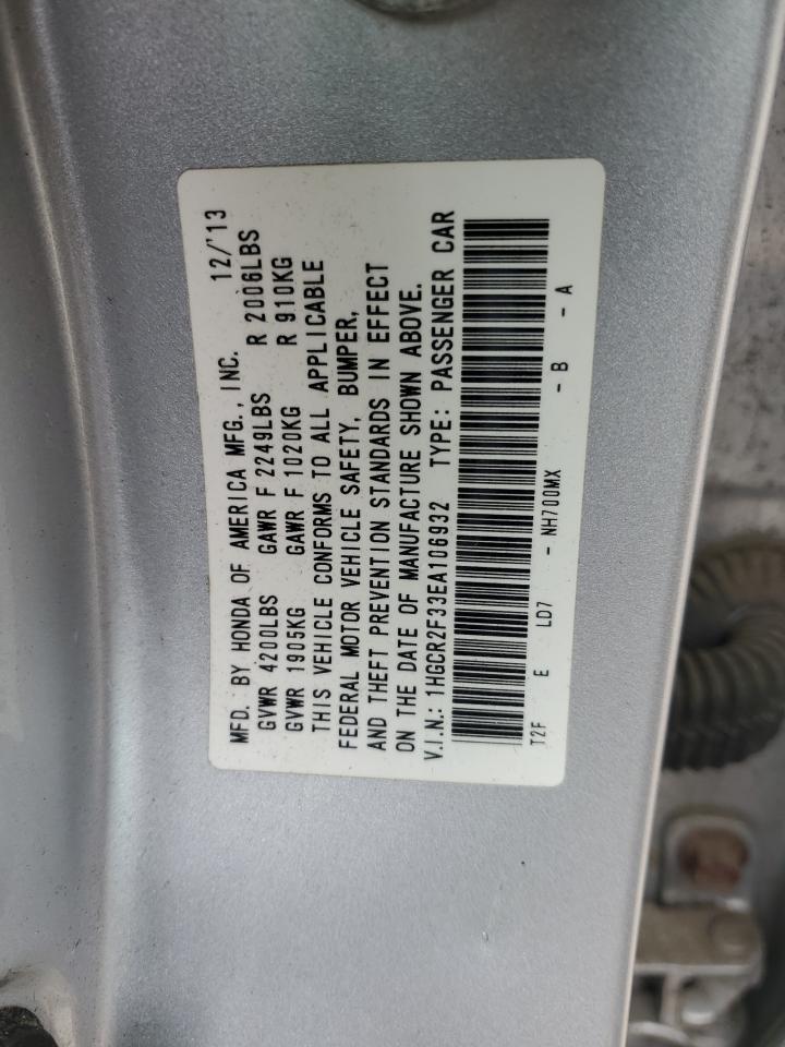 1HGCR2F33EA106932 2014 Honda Accord Lx