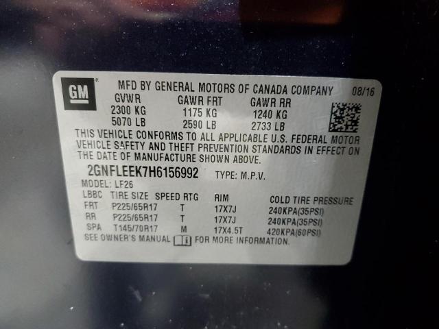 2GNFLEEK7H6156992 2017 CHEVROLET EQUINOX - Image 13