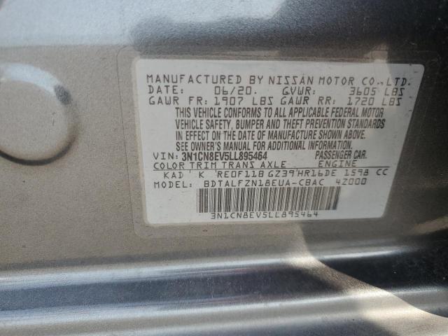 2020 Nissan Versa Sv VIN: 3N1CN8EV5LL895464 Lot: 56563624