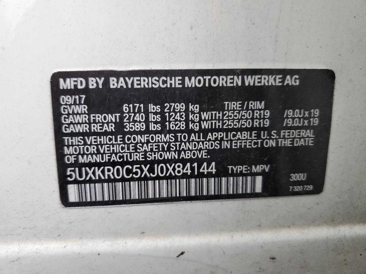 5UXKR0C5XJ0X84144 2018 BMW X5 xDrive35I