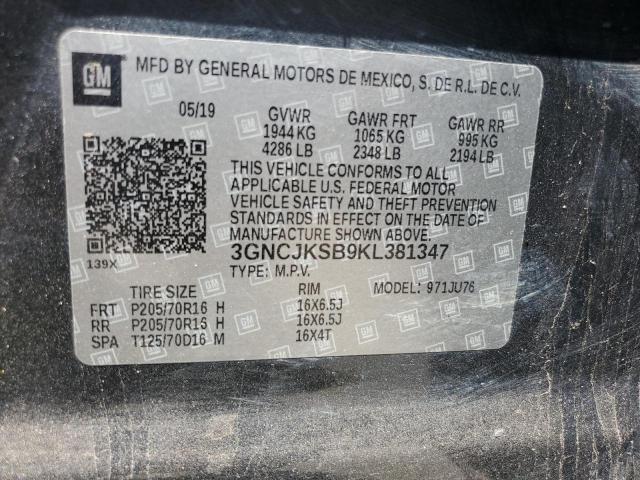 2019 Chevrolet Trax Ls VIN: 3GNCJKSB9KL381347 Lot: 55491564