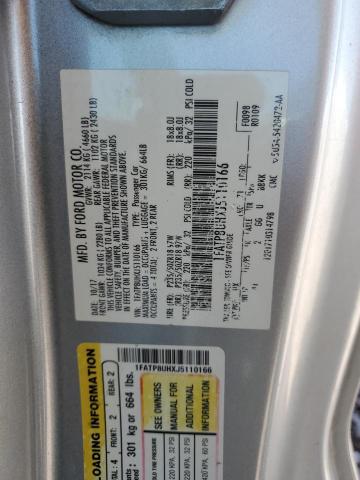 2018 Ford Mustang VIN: 1FATP8UHXJ5110166 Lot: 56125294