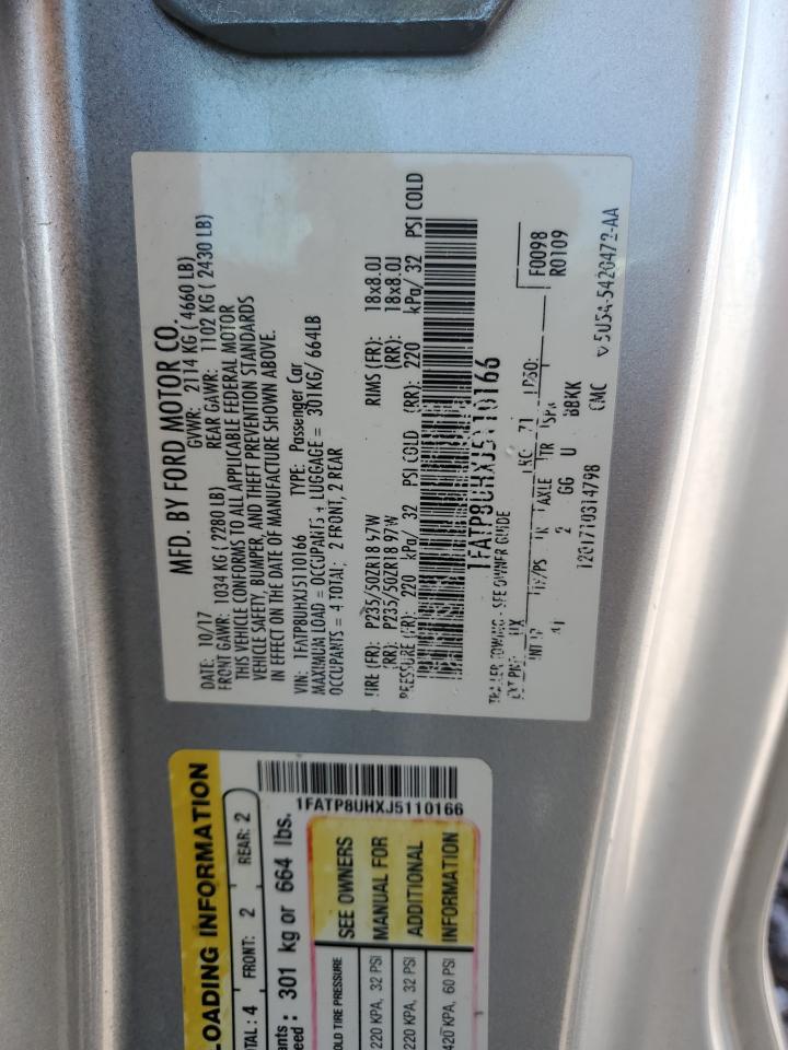 1FATP8UHXJ5110166 2018 Ford Mustang