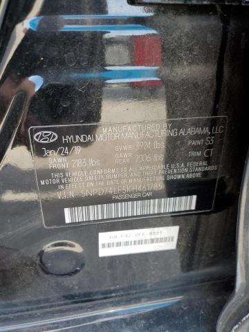 2019 Hyundai Elantra Se VIN: 5NPD74LF5KH461785 Lot: 55021644