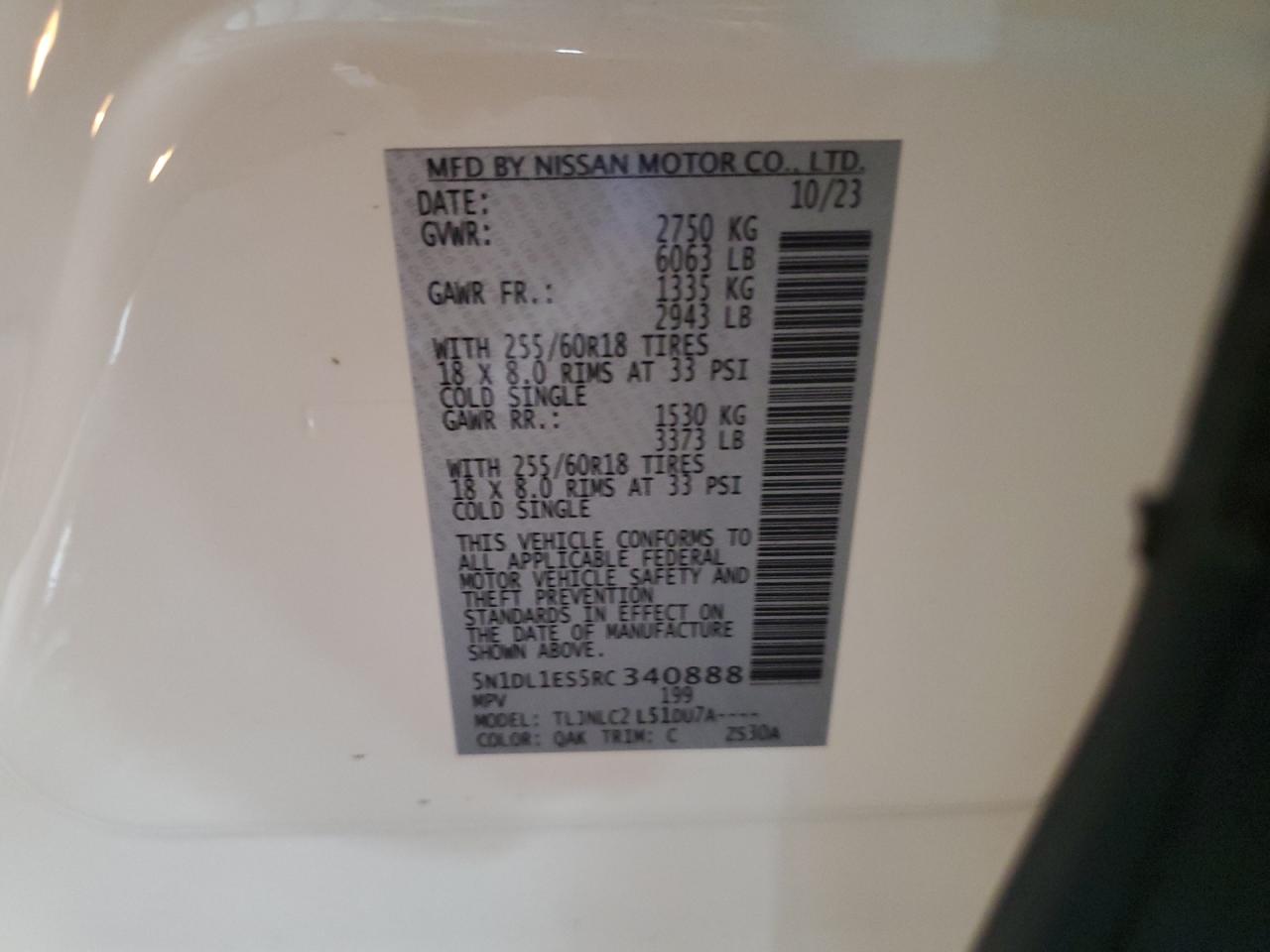 5N1DL1ES5RC340888 2024 Infiniti Qx60 Pure