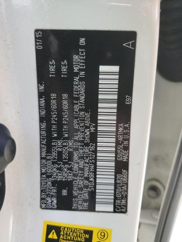 2015 Toyota Highlander Xle VIN: 5TDJKRFH4FS127162 Lot: 56394314