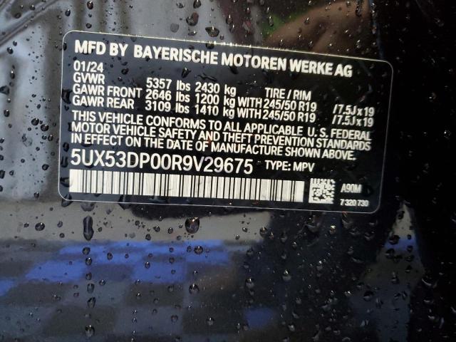 2024 BMW X3 xDrive30I VIN: 5UX53DP00R9V29675 Lot: 55675814