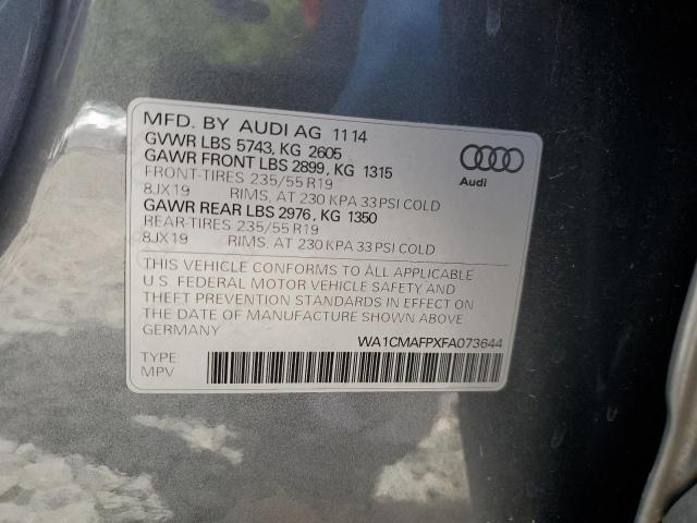 2015 Audi Q5 Tdi Premium Plus VIN: WA1CMAFPXFA073644 Lot: 56462824