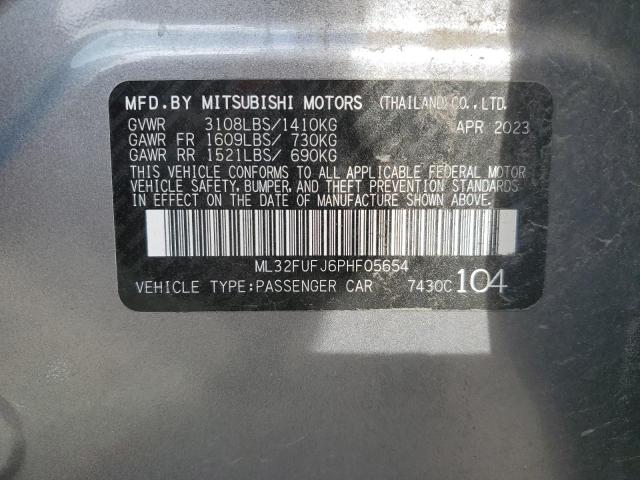 2023 Mitsubishi Mirage G4 Es VIN: ML32FUFJ6PHF05654 Lot: 54742444