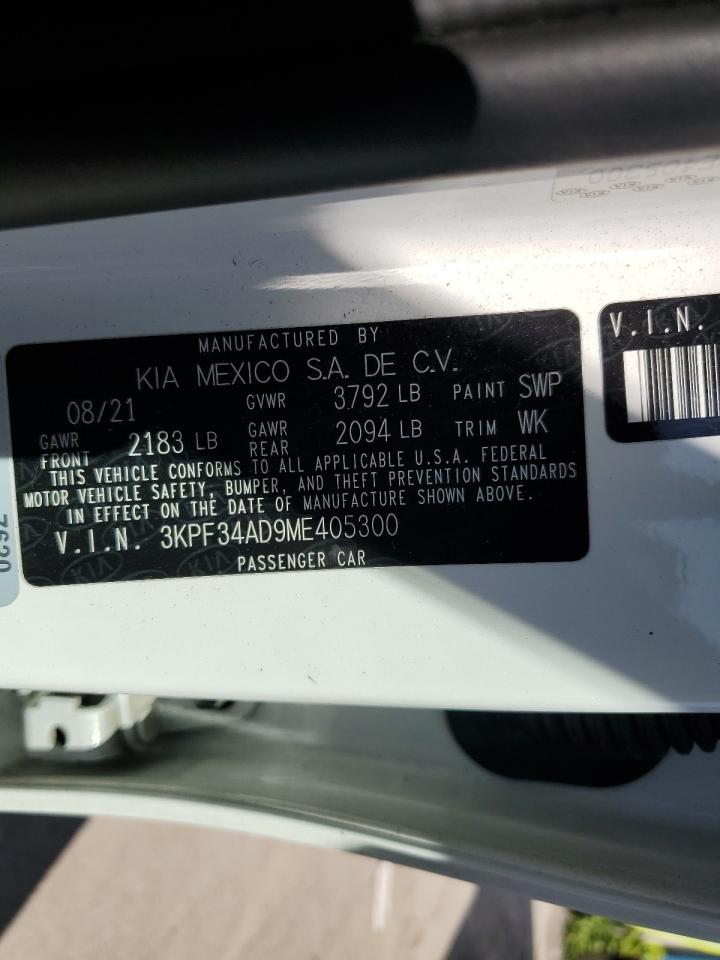 3KPF34AD9ME405300 2021 Kia Forte Gt Line