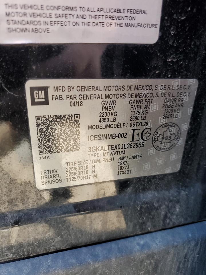 3GKALTEX0JL362955 2018 GMC Terrain Sle