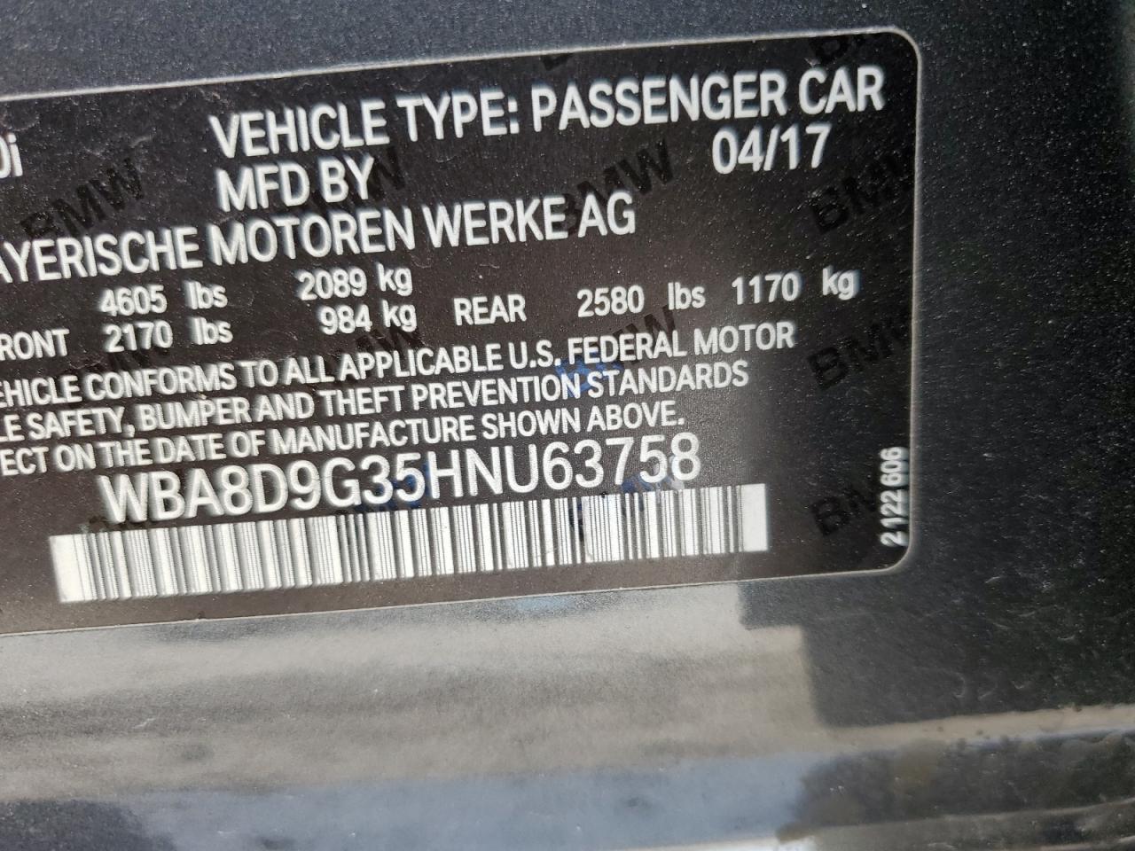 WBA8D9G35HNU63758 2017 BMW 330 Xi