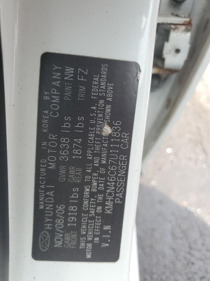 KMHCN46C67U111836 2007 Hyundai Accent Gls