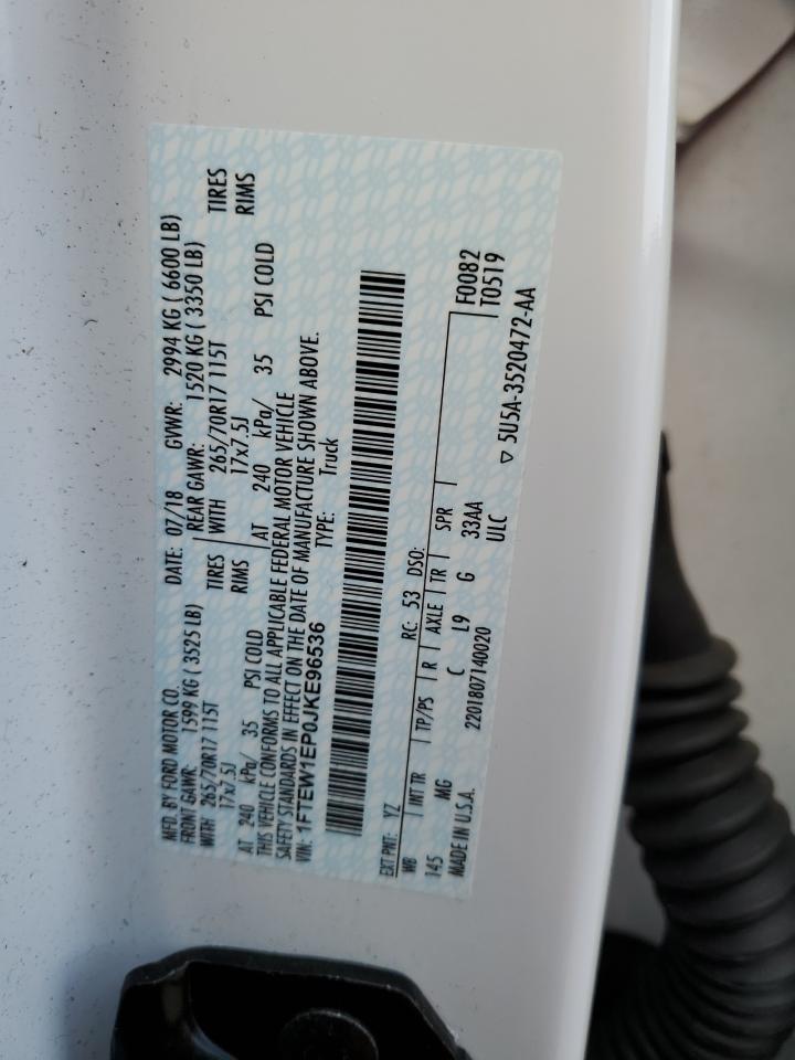 1FTEW1EP0JKE96536 2018 Ford F150 Supercrew