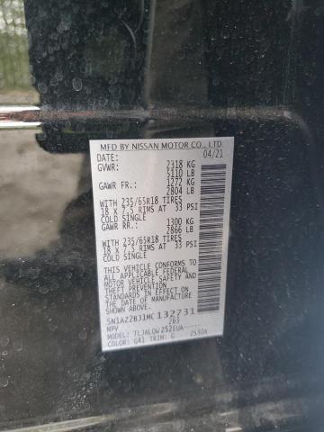 2021 Nissan Murano Sv VIN: 5N1AZ2BJ1MC132731 Lot: 53947764