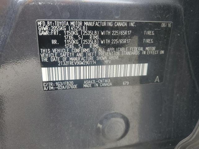 2016 TOYOTA RAV4 LE - 2T3ZFREV9GW290114