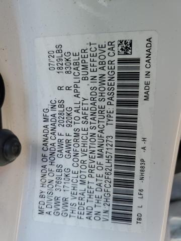 2020 HONDA CIVIC LX - 2HGFC2F62LH571273