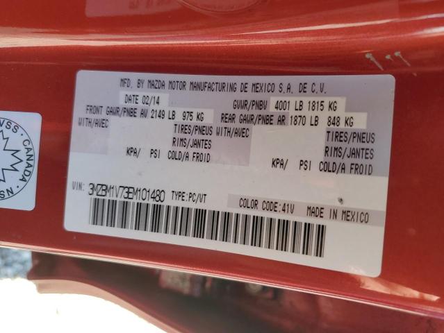 2014 Mazda 3 Touring VIN: 3MZBM1V73EM101480 Lot: 57142844