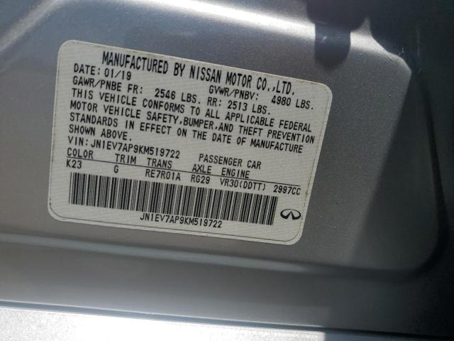 2019 INFINITI Q50 LUXE - JN1EV7AP9KM519722