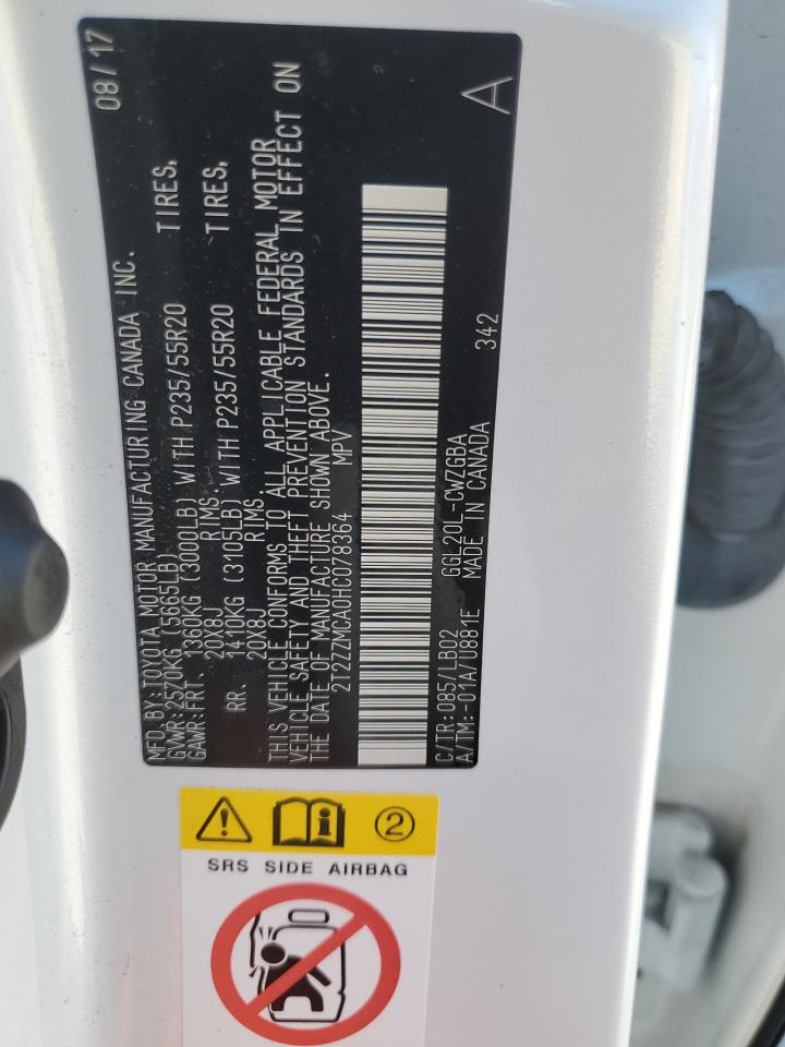 2T2ZZMCA0HC078364 2017 Lexus Rx 350 Base