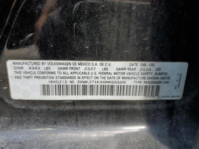 2006 Volkswagen Jetta 2.0T Option Package 1 VIN: 3VWKJ71KX6M655509 Lot: 56939574