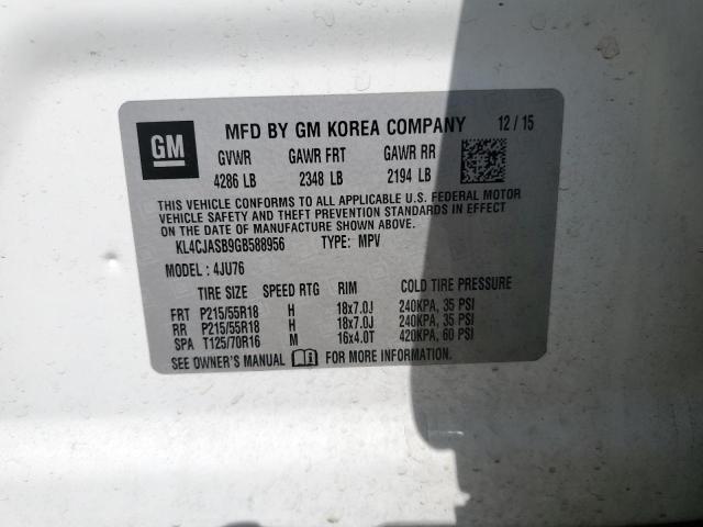 2016 Buick Encore VIN: KL4CJASB9GB588956 Lot: 56570024