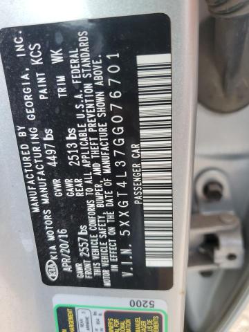 2016 Kia Optima Lx VIN: 5XXGT4L37GG076701 Lot: 55088154