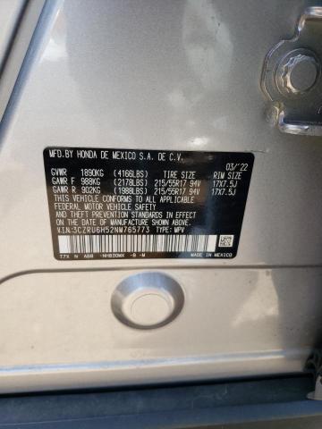 2022 Honda Hr-V Ex VIN: 3CZRU6H52NM765773 Lot: 55280384