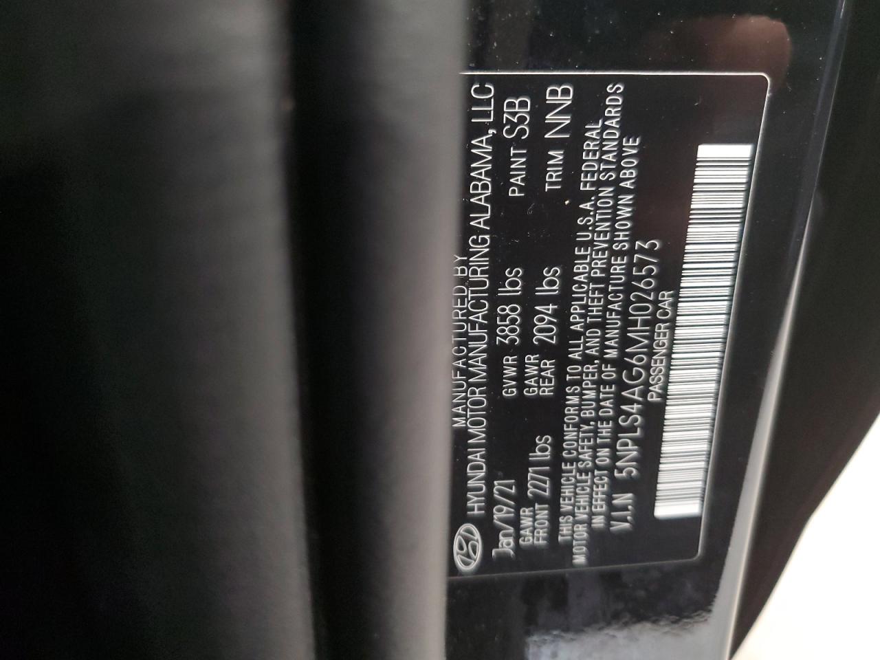 5NPLS4AG6MH026573 2021 Hyundai Elantra Sel