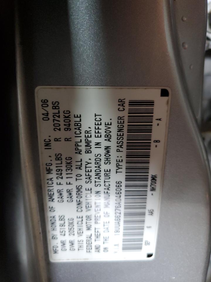 19UUA66276A046066 2006 Acura 3.2Tl