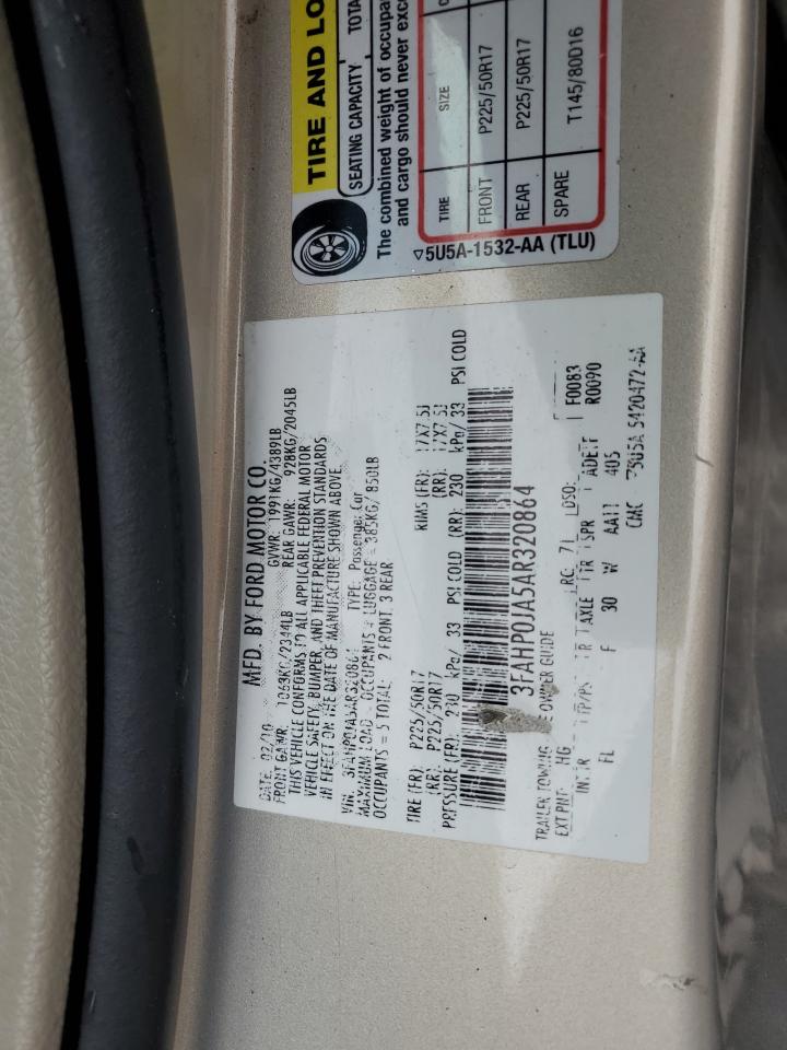 3FAHP0JA5AR320864 2010 Ford Fusion Sel