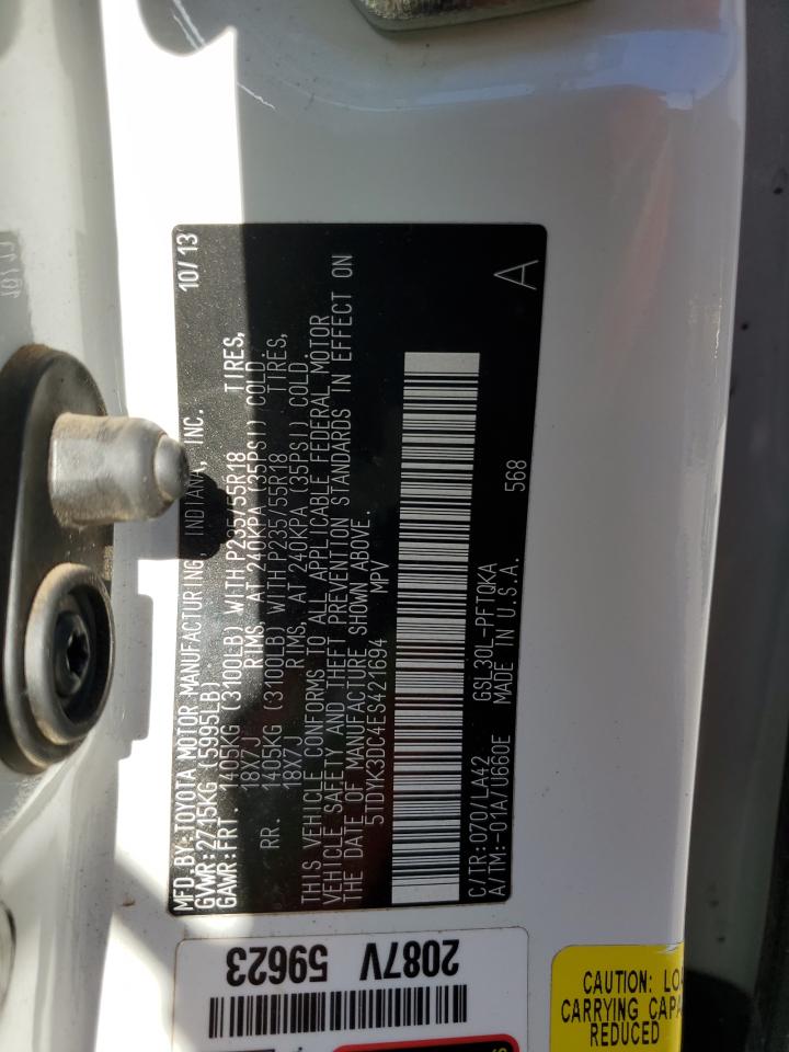 5TDYK3DC4ES421694 2014 Toyota Sienna Xle