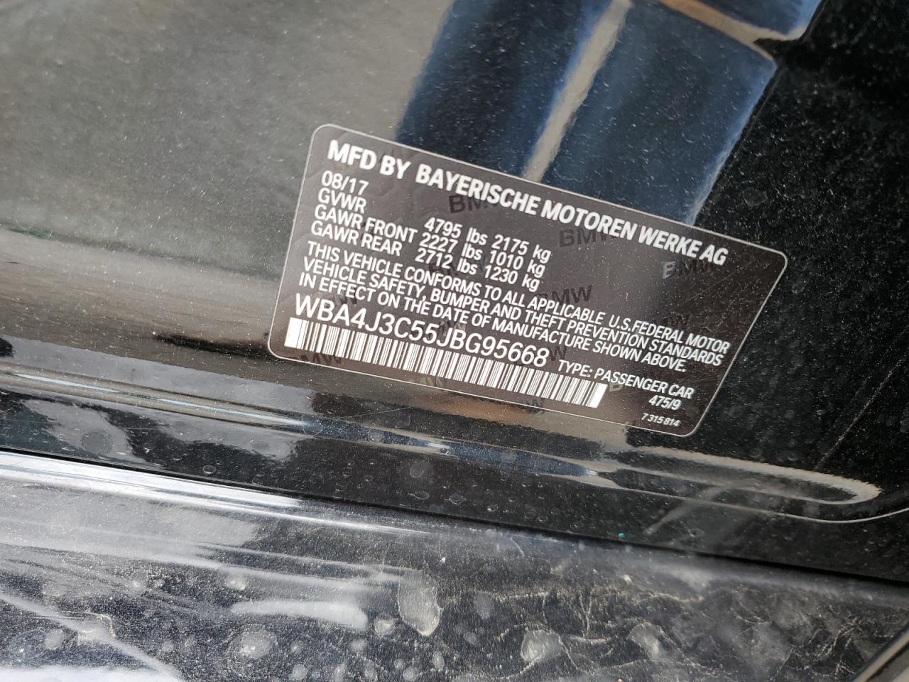 WBA4J3C55JBG95668 2018 BMW 430Xi Gran Coupe