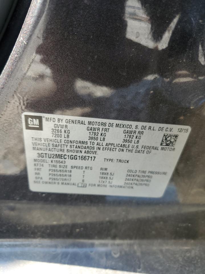 3GTU2MEC1GG166717 2016 GMC Sierra K1500 Sle