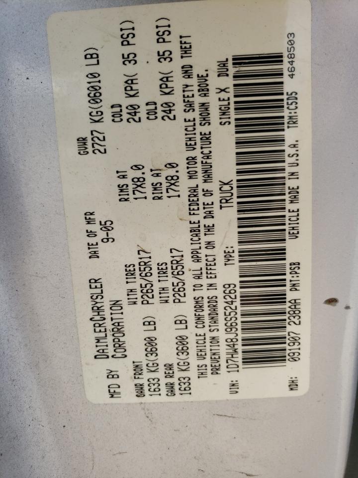 1D7HW48J96S524269 2006 Dodge Dakota Quad Slt