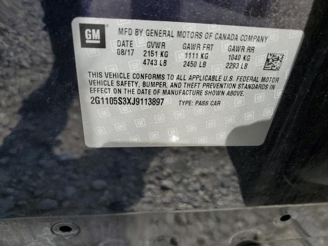 2018 Chevrolet Impala Lt VIN: 2G1105S3XJ9113897 Lot: 54122774