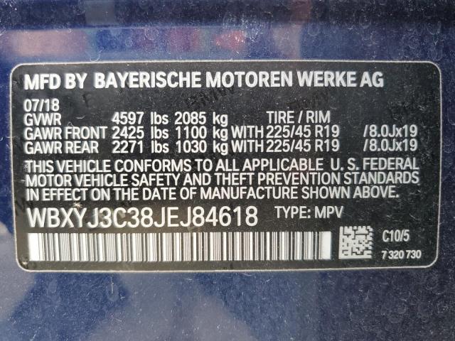 VIN WBXYJ3C38JEJ84618 2018 BMW X2, Sdrive28I no.13