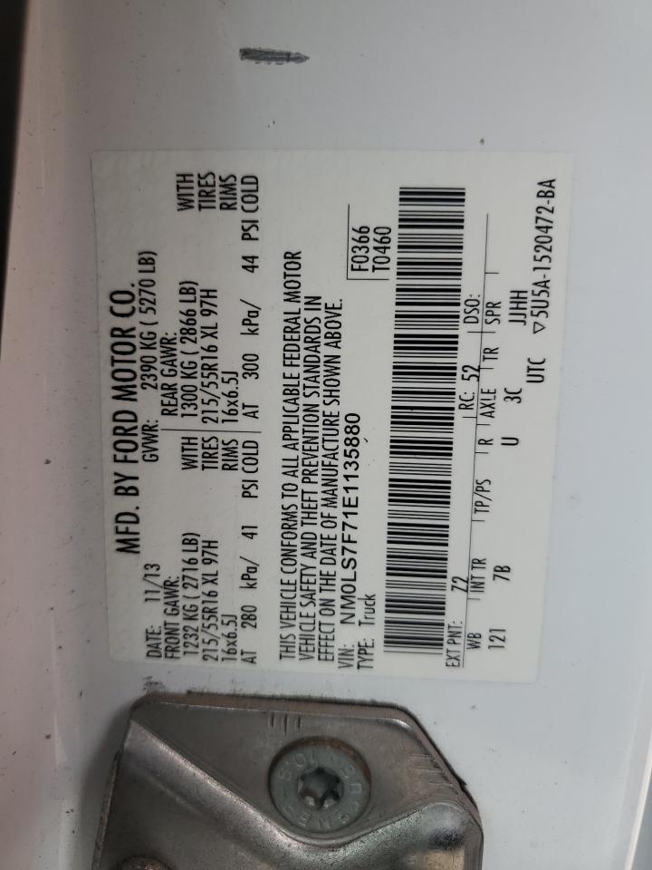 NM0LS7F71E1135880 2014 Ford Transit Connect Xlt