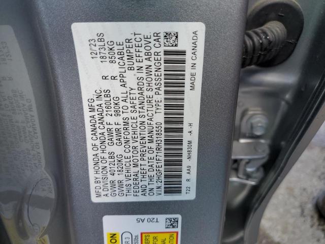 2024 HONDA CIVIC EX 2HGFE1F71RH318550  54414714