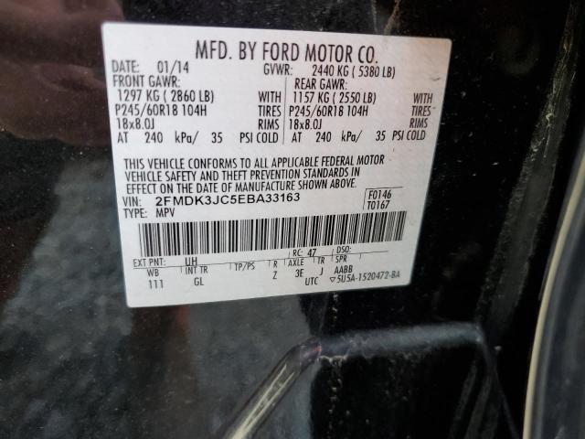 2014 Ford Edge Sel VIN: 2FMDK3JC5EBA33163 Lot: 55526384